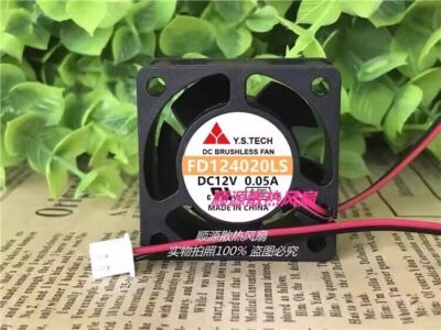 1 pc. New FD124020LS 4020 DC12V 0.05A 4CM 2-Pin Ball Cooling Fan