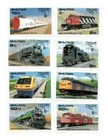 Bhutan 1987 - Trains Railroads - Set of 8 Stamps - Scott #597-604 - MNH