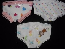 Set of 3 Panties Fits 18 inch Doll Handmade 5