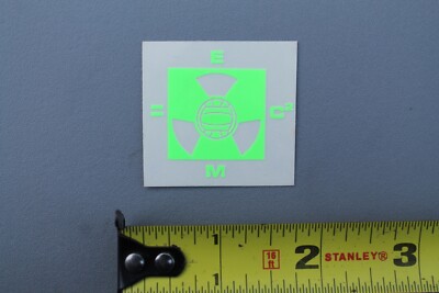 E+MC2 Volleyball Clear Neon Green 80's Beach Surf V56B Vintage Surfing STICKER