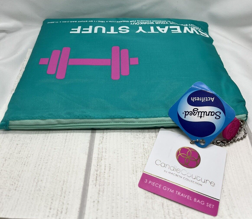 Candie Couture - 3 Piece Teal Gym Travel Bag Set - New - 第 3/4 張圖片