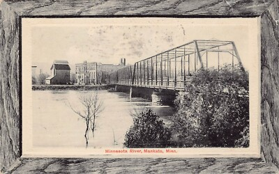 #ad #ad Mankato MN Minnesota River Railroad Train Bridge c1911 Vtg Postcard A36 $12.60