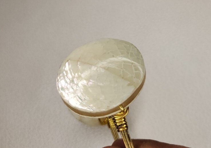 Shattered Shell Wire Wrapped Bangle - image 5