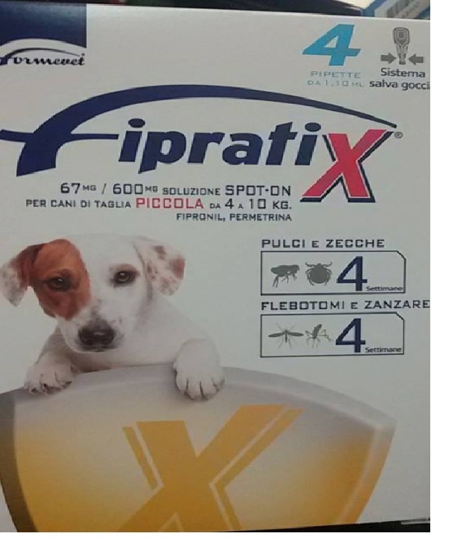 Fipratix per Cane 4 - 10 kg - Antiparassitario Spot-On per cani come frontline