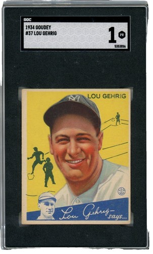 LOU GEHRIG, Yankees 100th Birthday card | Amyotrophic Lateral