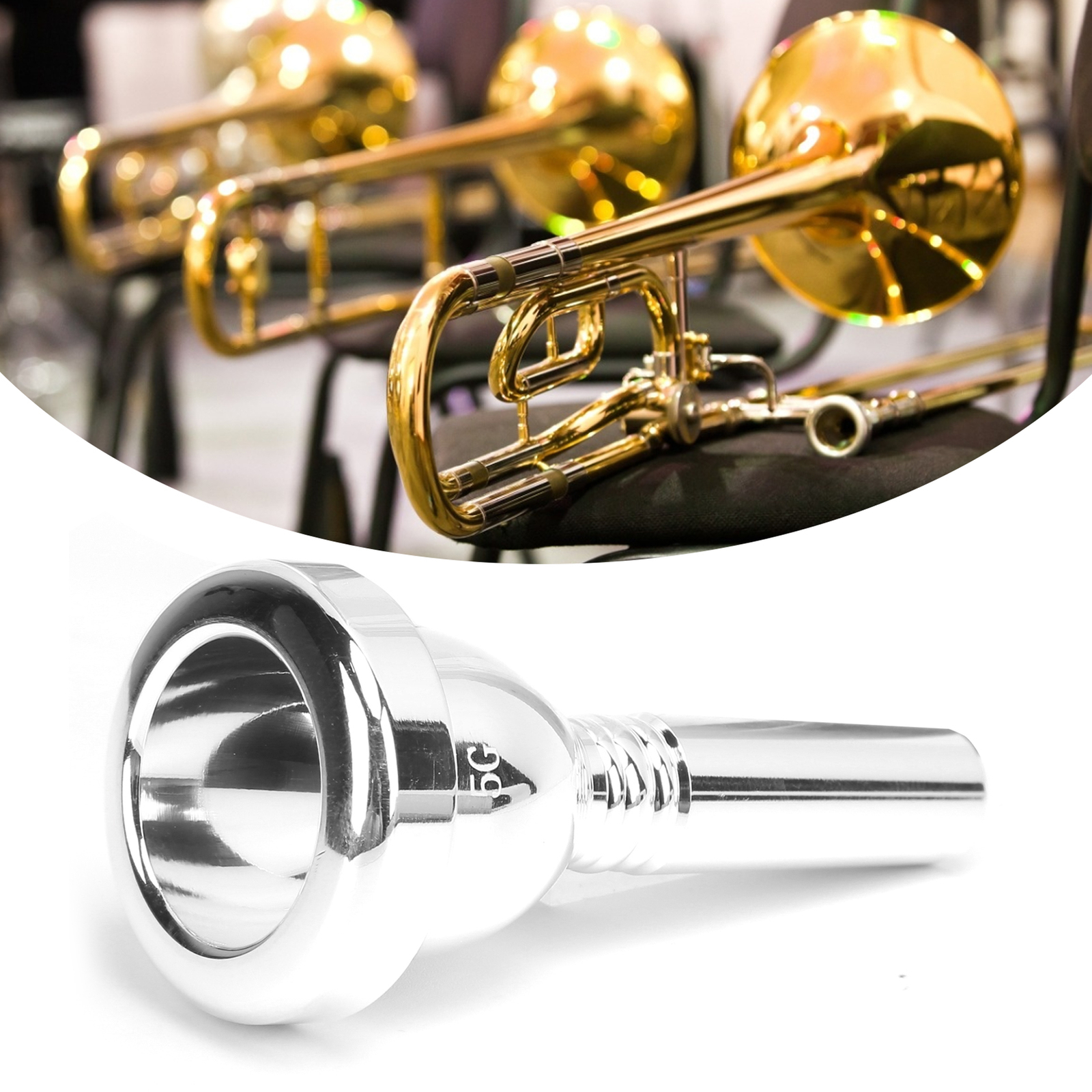 (Silver)Trombone Mouthpiece Tenor Large Shank Mouth Piece Metal 12.7mm 5G CHW eBay