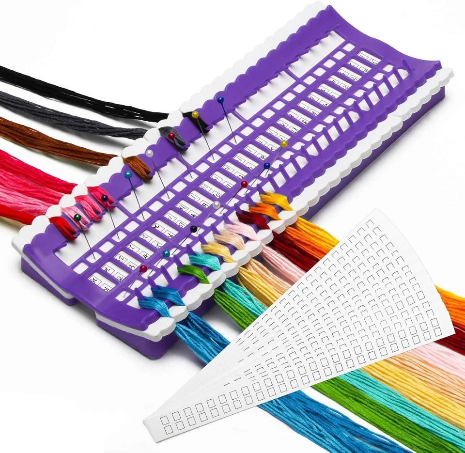 Effortless Cross Stitch Storage - 50-Position Floss Organizer with Needle Cards - Image 3 of 4