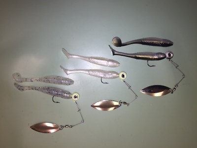 Jig spinner (3 pack) with #4 Nickel/Silver Willow Blades Fishing Lure