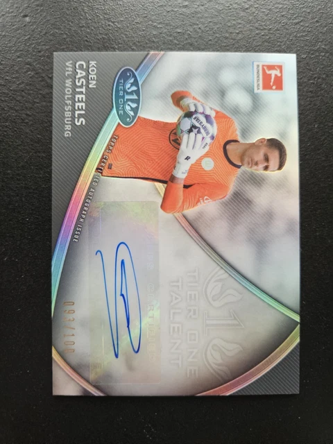 2020/21 TOPPS BUNDESLIGA TIER ONE TALENT KOEN CASTEELS AUTOGRAPHS #/100