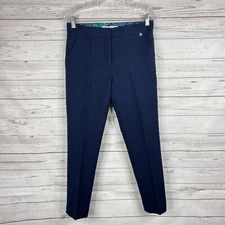 Trina Turk Womens Moss 2 Pant Size 4 Blue Textured