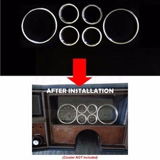 78-88 Monte Carlo Polished Billet Aluminum Cluster Gauge Trim Dash Ring Bezels
