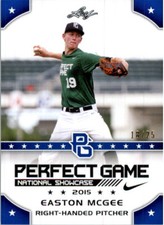 EASTON MCGEE 2015 Leaf Perfect Game NIKE All-American SHOWCASE BLUE Rookie #/25