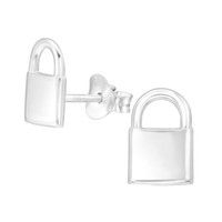 1 Paar Ohrringe Ohrstecker 925 Sterling Silber Mit Schloss