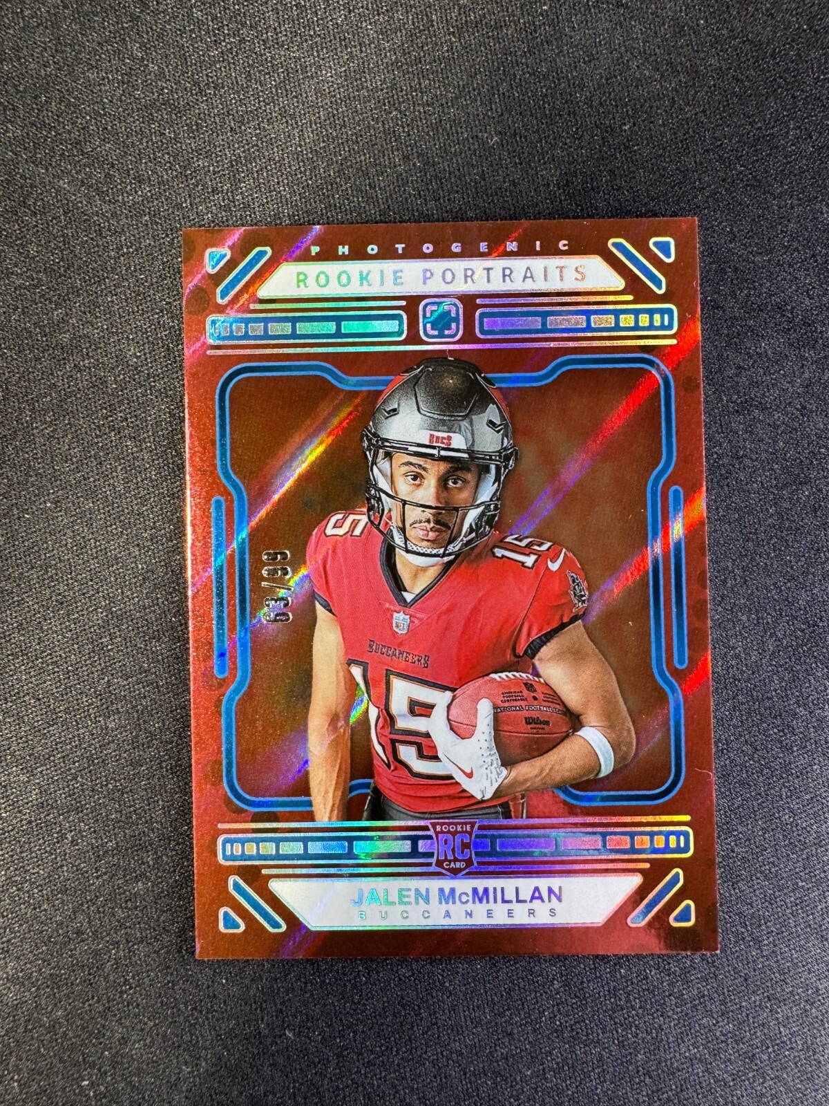 2024 Panini Photogenic Rookie Portraits Blue #167 Jalen McMillan RC #d 63/99