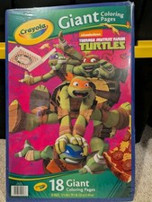 Crayola - Teenage Mutant Ninja Turtles 18 Giant Coloring Pages Book. Brand New