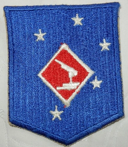 WW2 USMC 1st MARINE AMPHIBIOUS CORPS DEFENCE BATTALION MILITARY PATCH USA BADGE