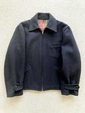 50s Wool Sports Jacket Dark Navy Large Rare Cond. size L US M Excellent