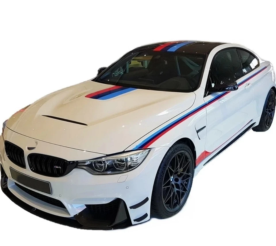 Graphics Tricolor Racing Stripe Car Sticker For BMW M4 M3 M5 M Performance Decal Foto 2 de 4