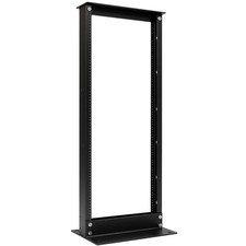 6' Two Post Aluminum Network Rack - Black - 19" 38U 