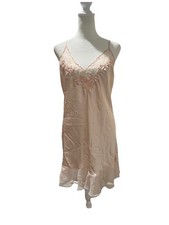 Vintage Etienne Silky Beaded Slip Dress Night Gown Fairy Women s Size M