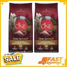 2 Pack Purina One True Instinct Dry Dog Food, High Protein Real Turkey, 7.4 lb