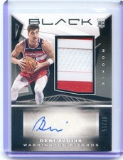 2020-21 Panini Black DENI AVDIJA RC Rookie RPA Jumbo Jersey Patch Auto #1/15