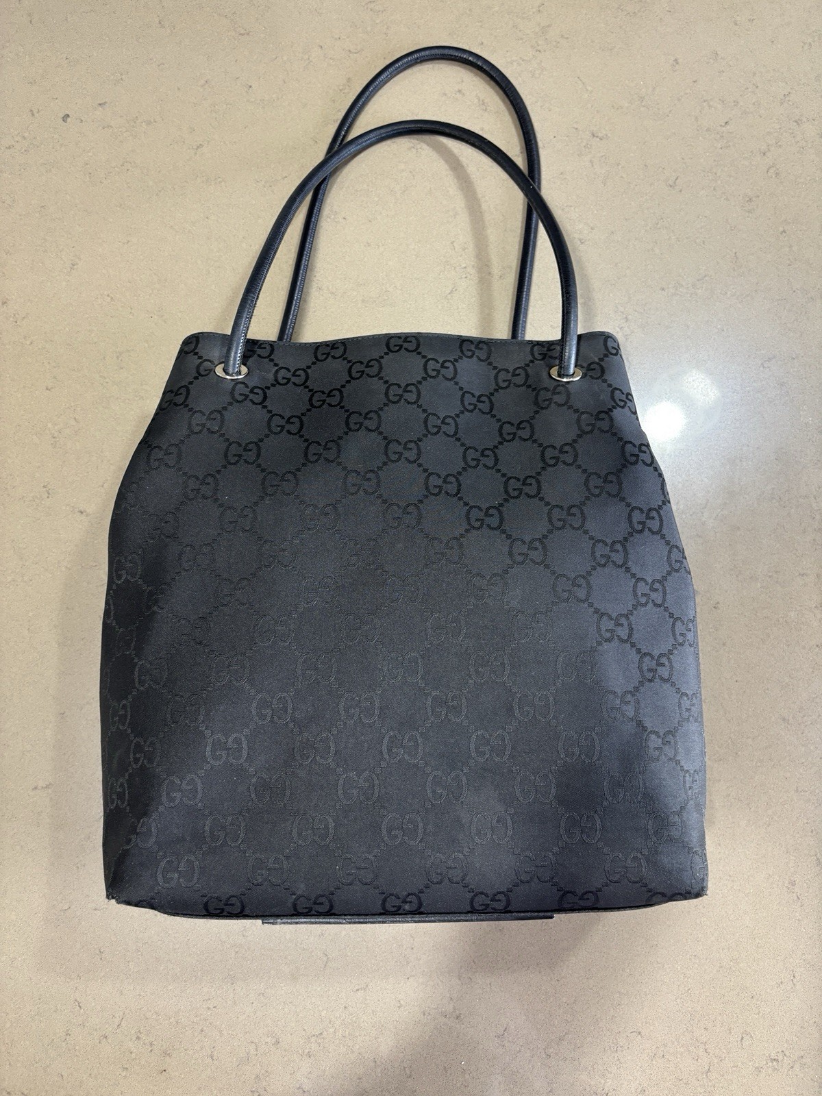 Gucci Gifford tote nera in tela GG
