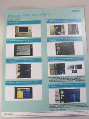 Erbe Quickstart Guide For FiAPC Probes VIO 300 D APC 2 LIT/5130/02 Manual Set Up