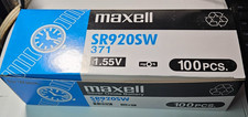 100 PACK MAXELL 371 SR920SW SR920 SILVER OXIDE GREAT EXP 10/35 FREE SHIPPING
