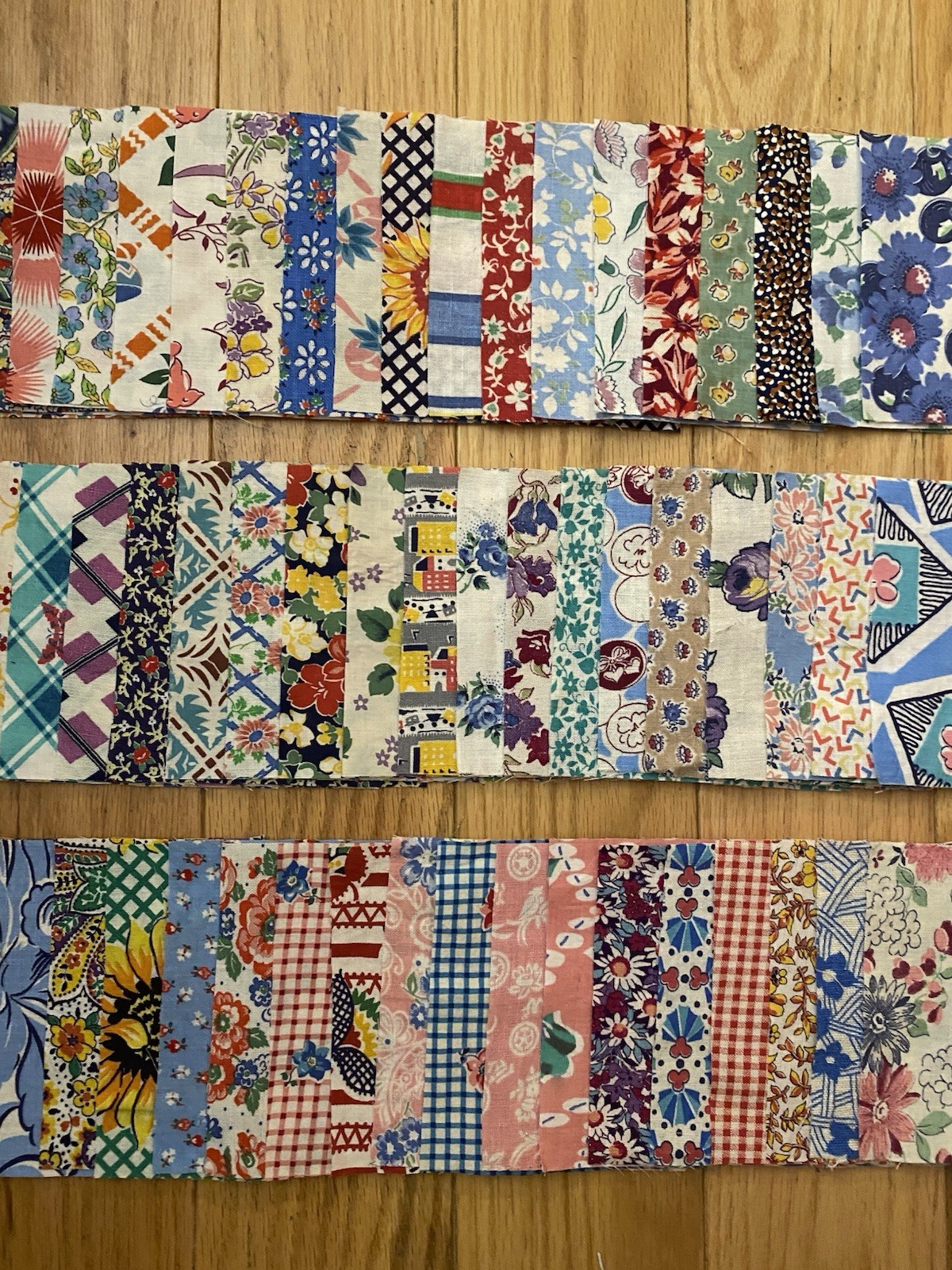 Vintage Feedsack Quilting Charms Lot  Of 60 Fabric 5x5 (#469)