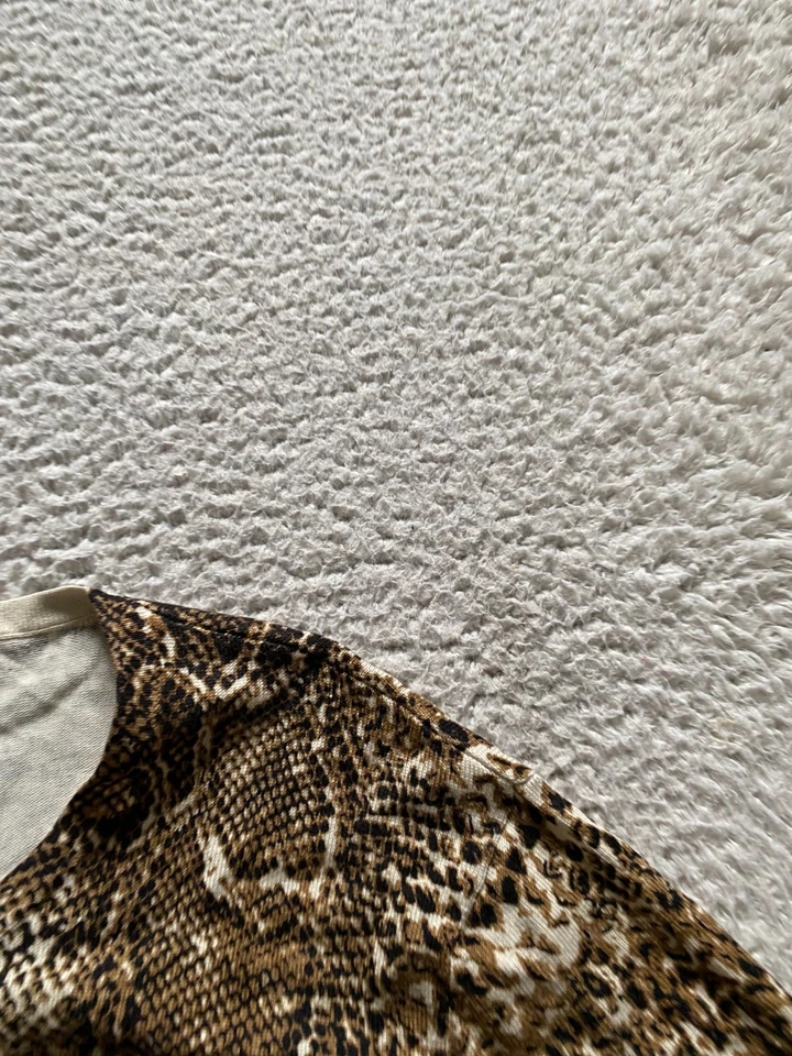 Jones New York Mujeres Piel de Serpiente Manga Larga Cárdigan Suéter Multicolor Talla XL Foto 4 de 4