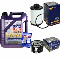 Inspektionskit Filter Liqui Moly ÖL 5L 5W-40 FüR Fiat Idea 350_ 1.9 JTD Punto