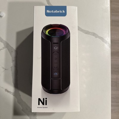 NOTABRICK Bluetooth Speakers Light 40w Portable Wireless Waterproof - Black