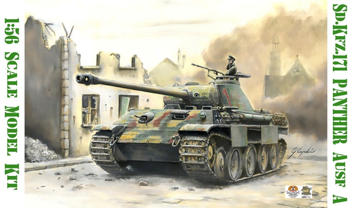 1/56th 28mm WWII Sd.Kfz. 171 PANTHER Ausf. A Warlord model kit by Italeri