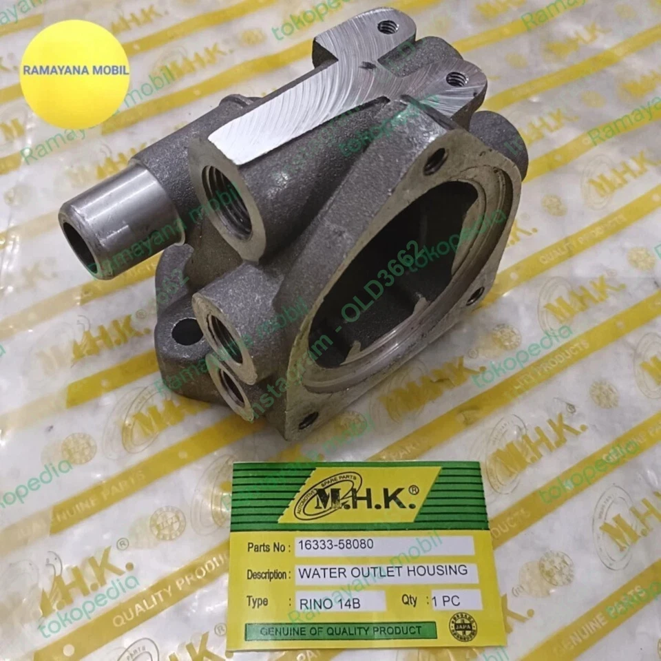 Termostato Carcasa Salida de Agua Inferior para Toyota Land Cruiser BJ42 3B BJ62 3B Foto 4 de 4