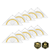 Geometrie Dreieck Transparent Geodreieck Kunststoff 10 StüCk Schulbedarf