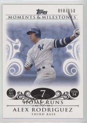 2008 Moments & Milestones Alex Rodriguez (Wrong Back; 2007 All-Star 54 HRs) 0d2