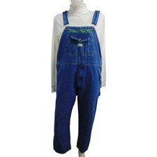 Liberty Bib Overalls Mens 42x28 Denim Carpenter Workwear Hammer Loop