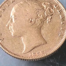 Queen Victoria 1838 gold sovereign