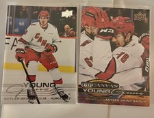 2025-26 Upper Deck Young Guns / Canvas Rookie Skyler Brind'Amour 2 Card Lot