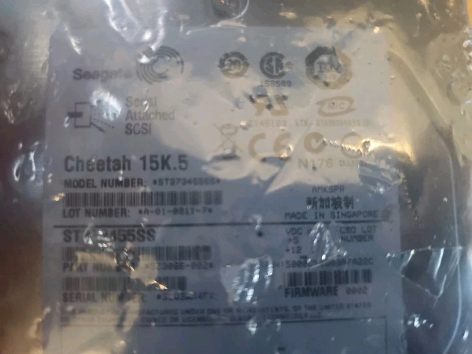 ST373455SS Seagate CHEETAH 73GB 15000RPM 3.5" SAS SERVER Hard Drive,9z3066-0-002 - Image 3 of 3