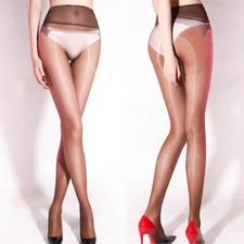 Womens Ultra Sheer Stretch Oil Shiny Glossy Pantyhose Stockings Seamless Tights
