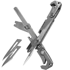 X2S Titanium Multitool Clip 6-In-Pocket EDC Multitools Wrench Pry Bar Crowbar...