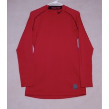 Nike Pro Combat Dri-FIT Compression Shirt Mens Large Red Long Sleeve Base Layer