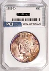 1922-D Rare Date  Peace Dollar  Gem BU ++ Rainbow Toned Awesome Appeal
