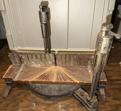 Vintage Antique Stanley No. 242 Cast Iron Mitre Box