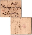 Austria Grotzen 1827 serifed script sl with ms 10 and red ms 14 on Stampless Fol