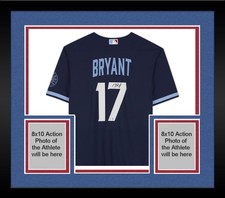 Framed Kris Bryant Chicago Cubs Autographed Nike City Edition Replica Jersey
