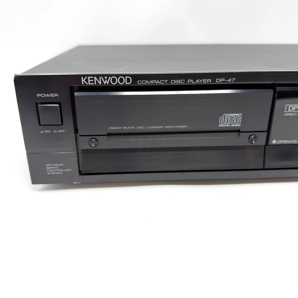 Kenwood DP47 Reproductor de Disco Compacto Negro Patín Lineal DPSS Japón Probado Funcionando Foto 2 de 4