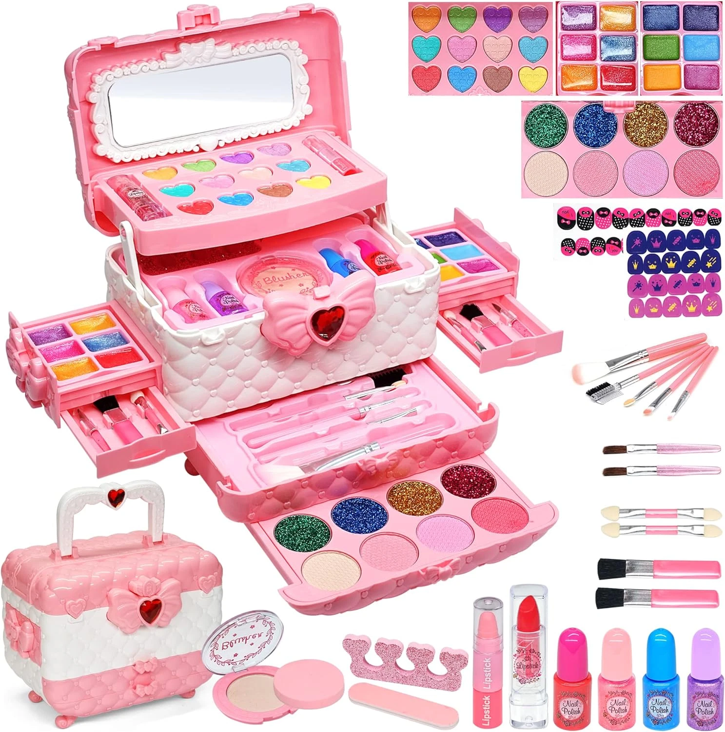 Kids Makeup Sets for Girls - Kids Makeup Sets for Girls 3-4,Play Make up Kit,Maq